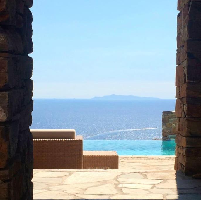 Luxury Cycladic Villa-Enjoy Infinity Pool Sunsets Koundouros Ngoại thất bức ảnh