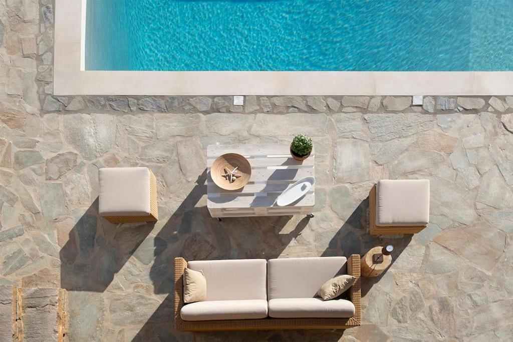 Luxury Cycladic Villa-Enjoy Infinity Pool Sunsets Koundouros Ngoại thất bức ảnh