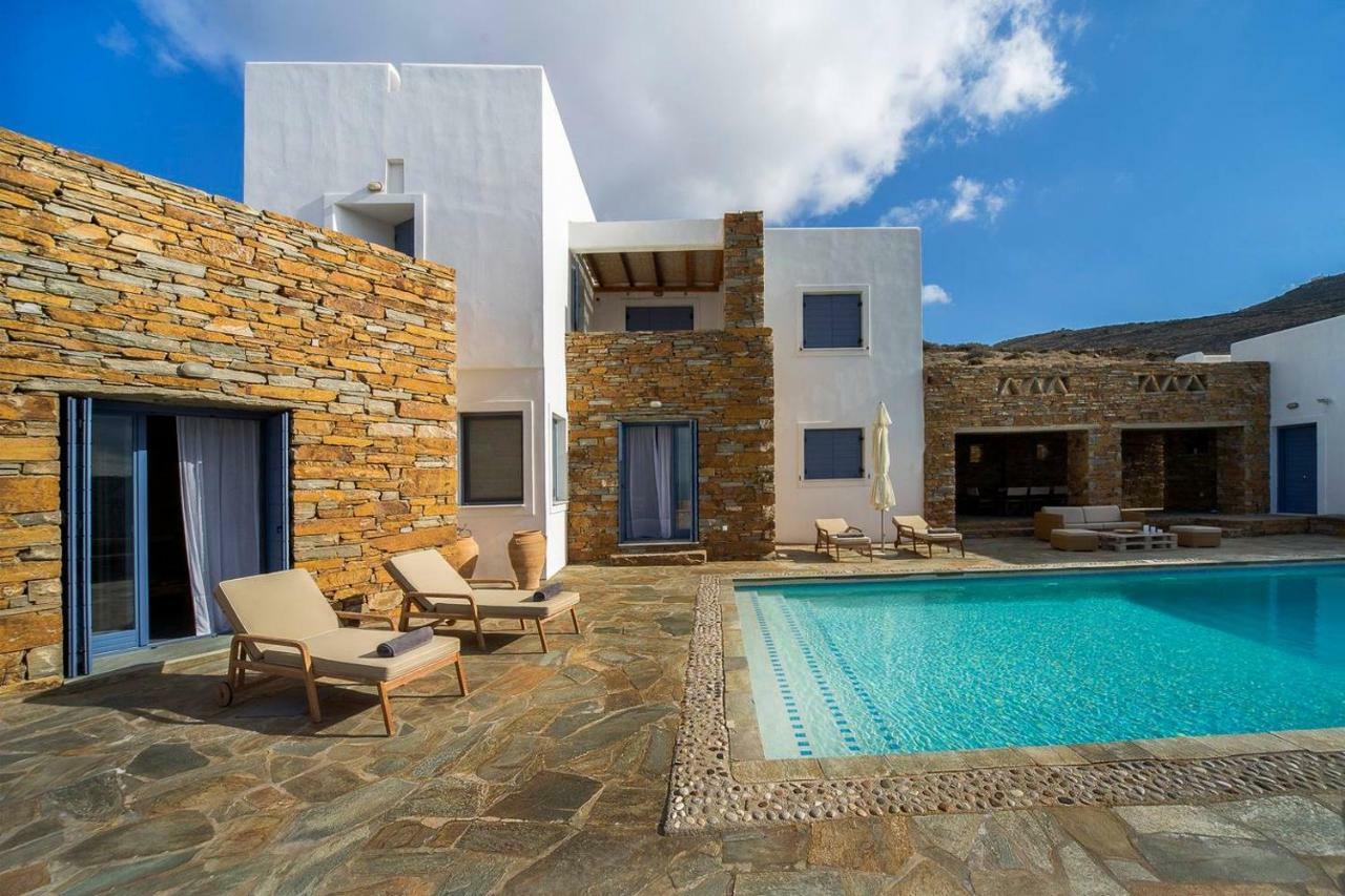 Luxury Cycladic Villa-Enjoy Infinity Pool Sunsets Koundouros Ngoại thất bức ảnh