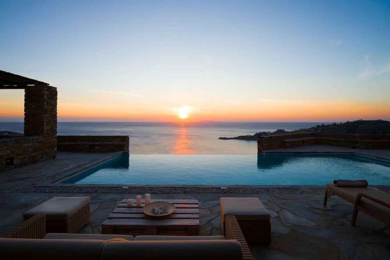 Luxury Cycladic Villa-Enjoy Infinity Pool Sunsets Koundouros Ngoại thất bức ảnh