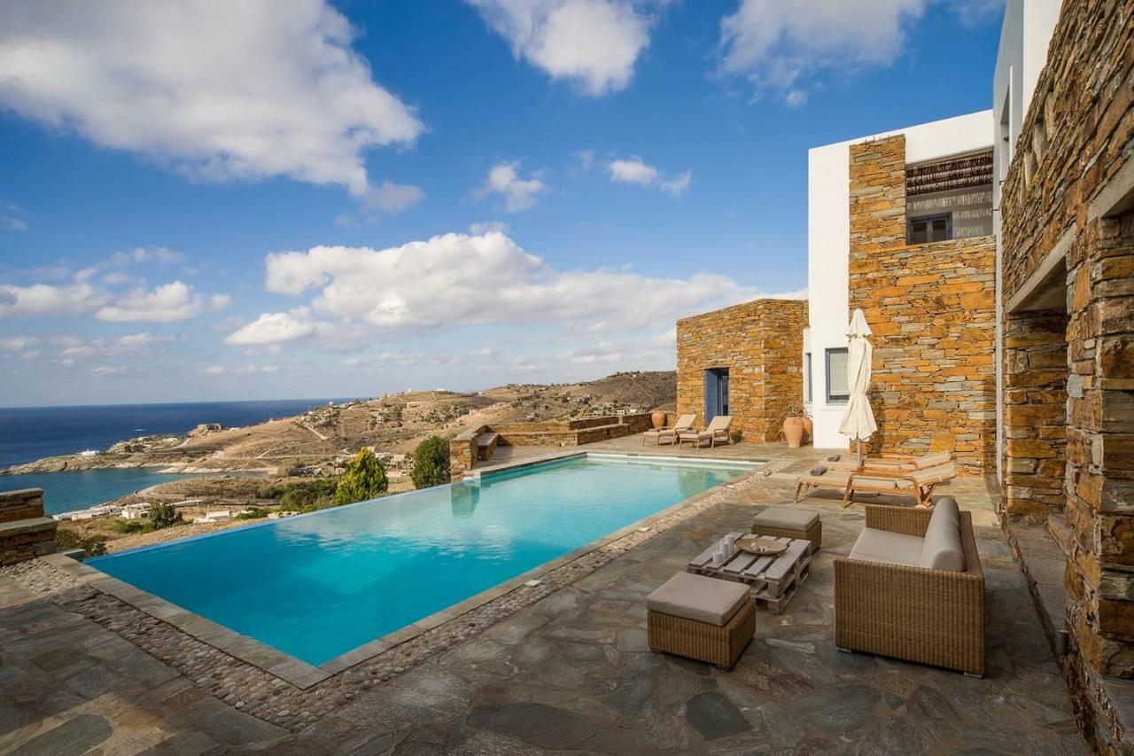 Luxury Cycladic Villa-Enjoy Infinity Pool Sunsets Koundouros Ngoại thất bức ảnh