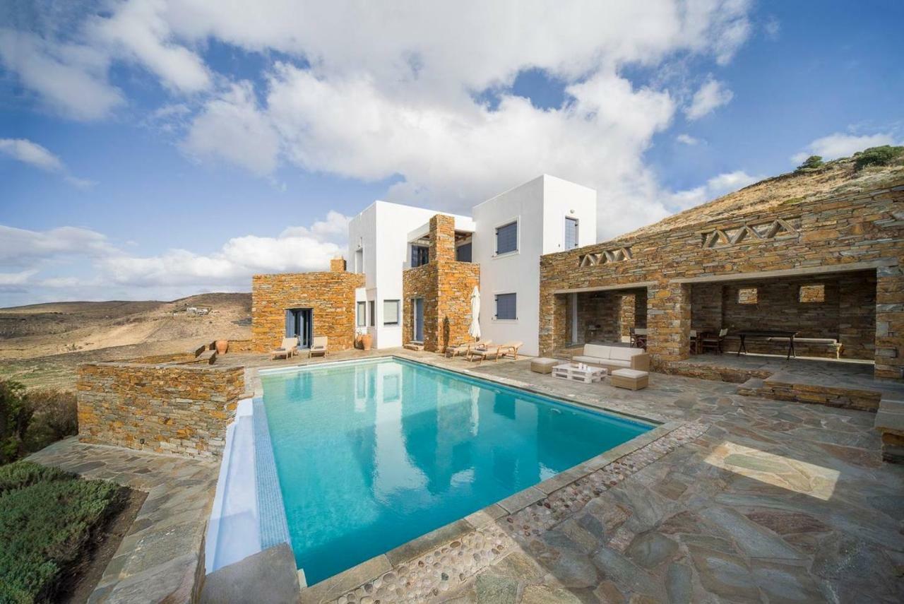 Luxury Cycladic Villa-Enjoy Infinity Pool Sunsets Koundouros Ngoại thất bức ảnh